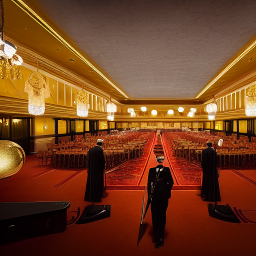 A tense standoff in the resort's grand ballroom, as the killer holds his weapon aloft, with Sherlock and Poirot at either end of the room, closing in for the final showdown.